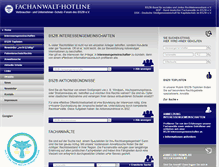 Tablet Screenshot of fachanwalt-hotline.eu